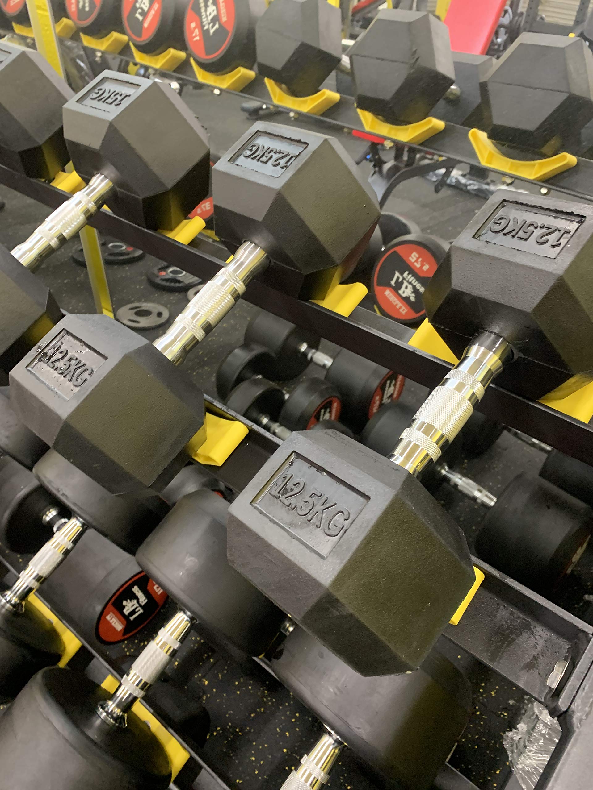 ラバーヘックスダンベル　15kg 2個 ラバーヘックス ダンベル 15kg 20kg 各2個 アレックス ラバー